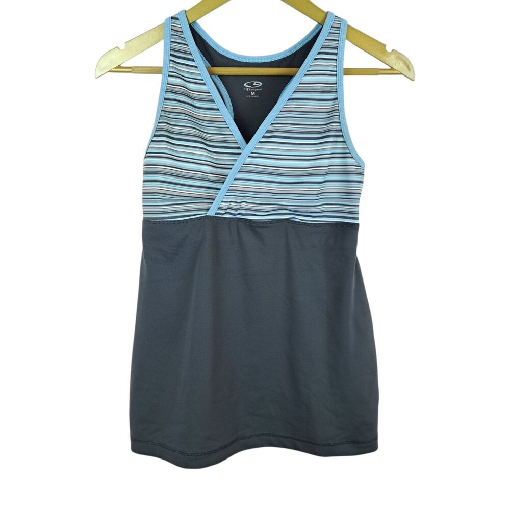 C9 By Champion Women Sports Tank Activewear Size M Gray Blue